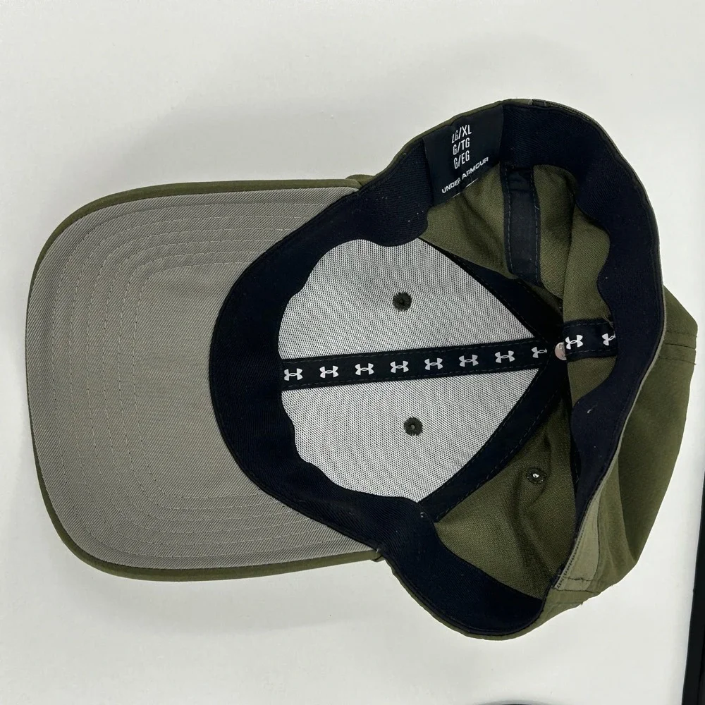 Under‎ Armour Mens Olive Green HeatGear Athletic Baseball Cap Hat LG/XL